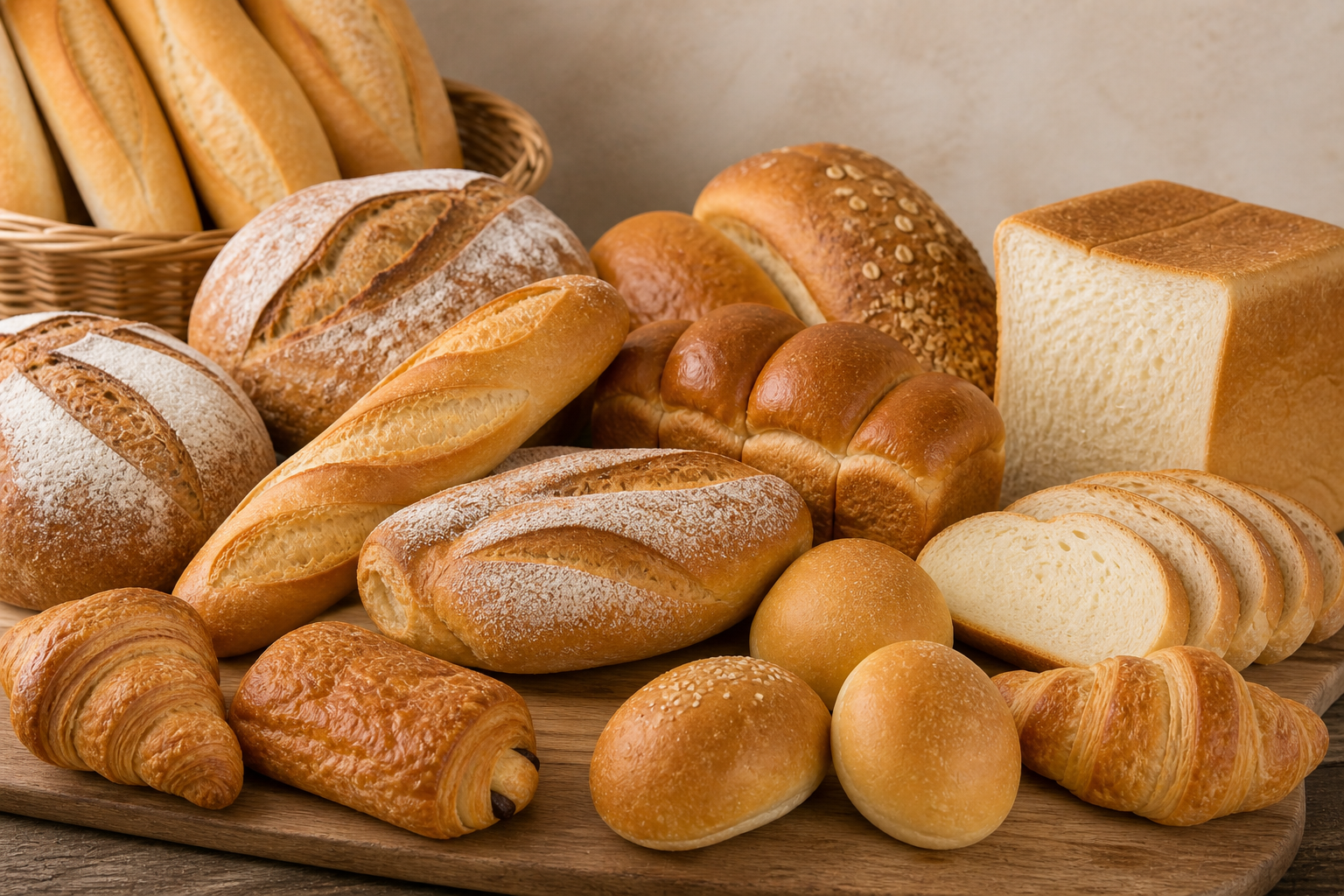 Pains, viennoiseries et produits de boulangerie pour avitaillement